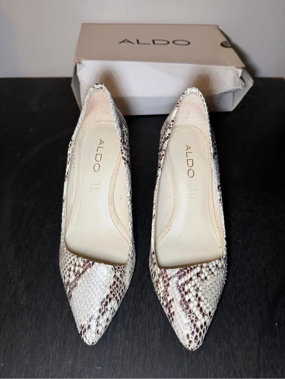 ALDO - NYDIVEN Snakeskin Asymmetrical Pumps